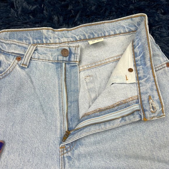 |•LEVI'S•| 521 Tapered Fit Tapered Leg Light Wash Jeans Size 12 Petite Rare - Picture 11 of 15